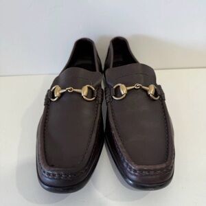 Gucci Women’s Brown Horse bit Driving Loafers